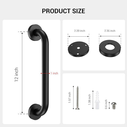 16 Inch Grab Bars for Wall Brush Nickel | Safety Shower Grab Bars for Seniors Elderly Handicapped, Handicap Grab Bars for Shower with Concealed Screws