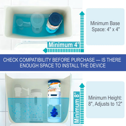Automatic Toilet Bowl Cleaner with Refill — Antibacterial Flush-Activated Cleaning System, Toilet Cleaners for Hard Water, Helps Remove Rust & Limescale, Long-Lasting Performance & Unscented Formula