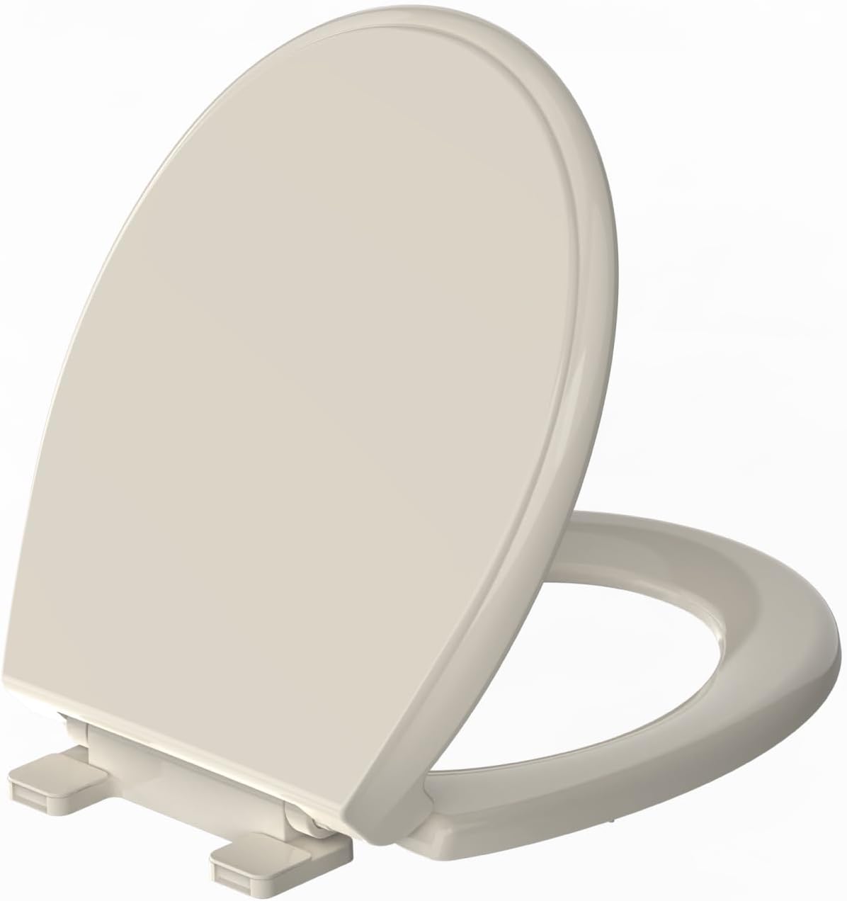 Round Toilet Seat with Built-In Toddler Seat, White