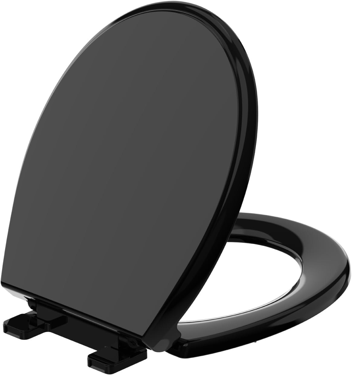 Round Toilet Seat with Built-In Toddler Seat, White