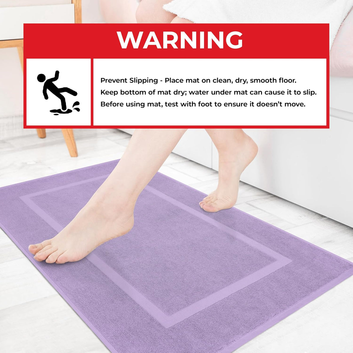 Cotton Paradise 100% Cotton Turkish Bathmat Rug, Soft Absorbent Quick Dry Non Slip, 17x24 Bathmat Rug, Beige