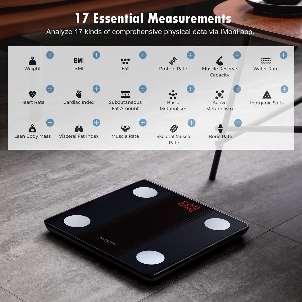 Bathroom Scale Smart Digital Bluetooth Scales for Body Weight