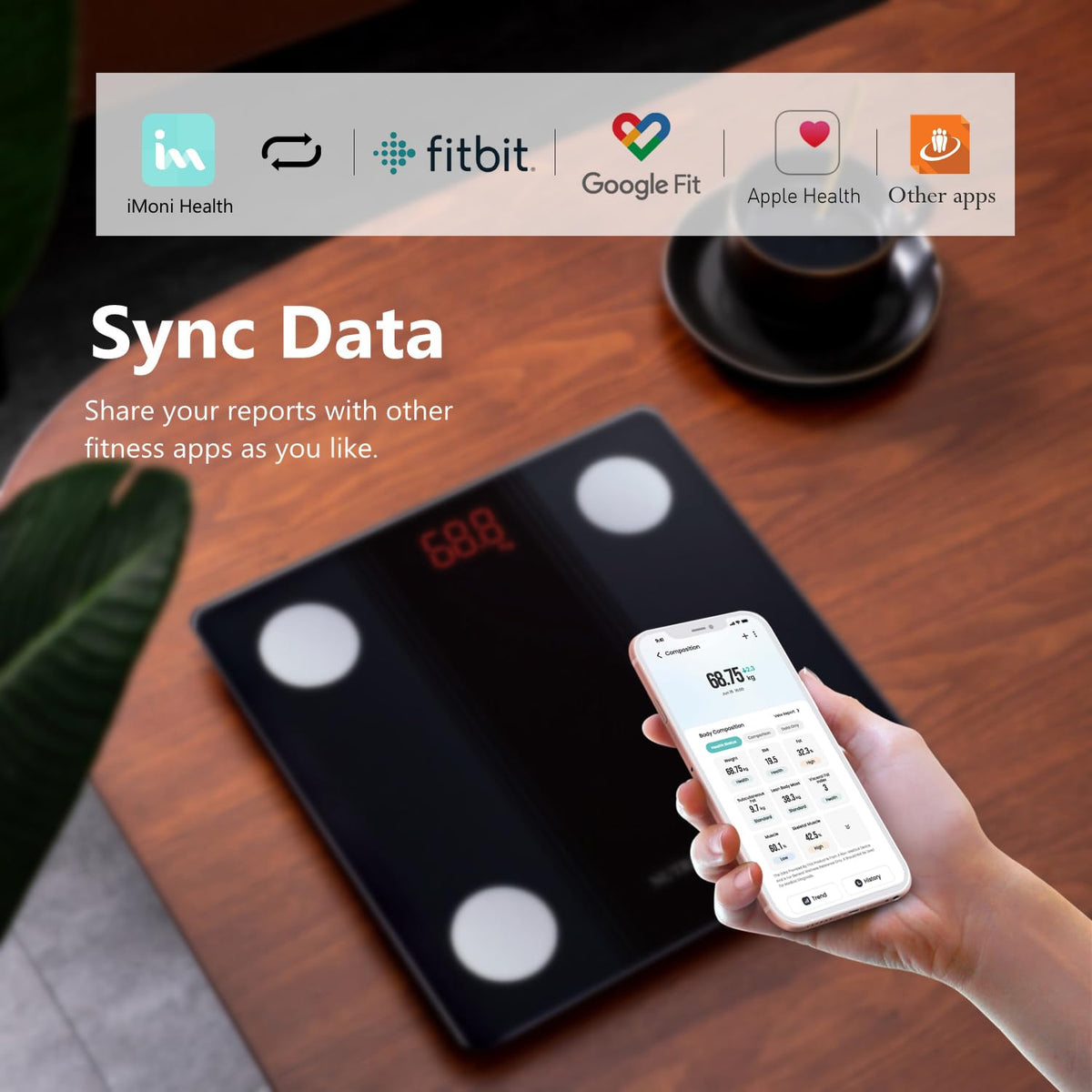Bathroom Scale Smart Digital Bluetooth Scales for Body Weight