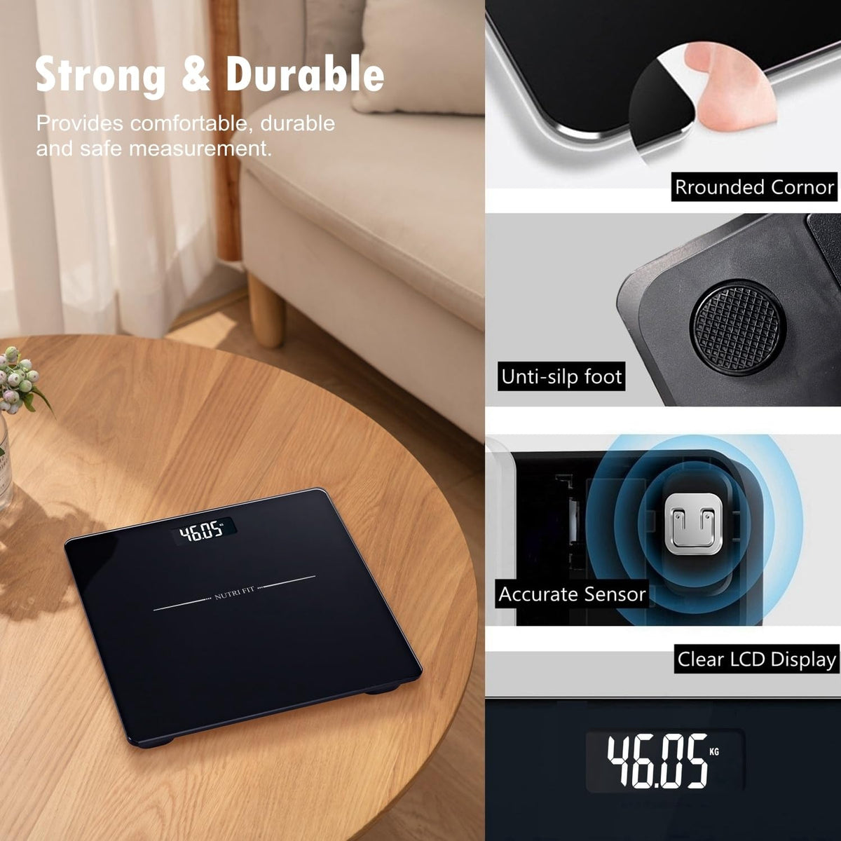 Bathroom Scale Smart Digital Bluetooth Scales for Body Weight