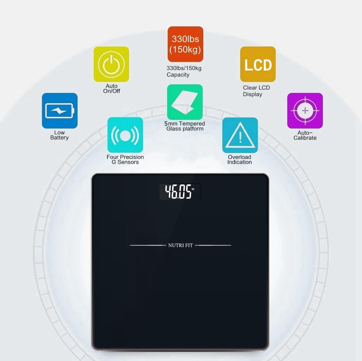 Bathroom Scale Smart Digital Bluetooth Scales for Body Weight