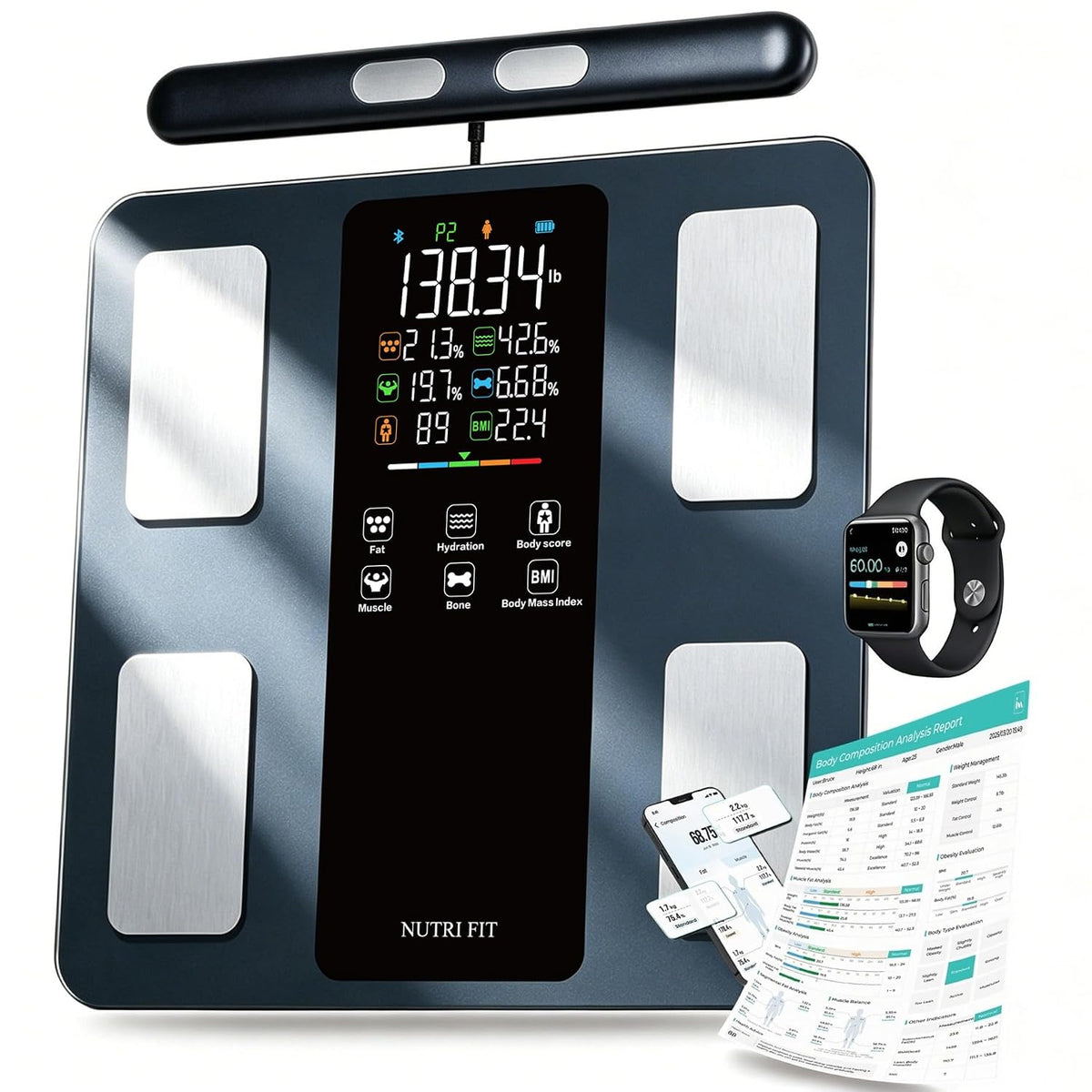 Bathroom Scale Smart Digital Bluetooth Scales for Body Weight