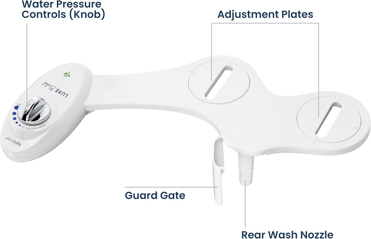 NEO 110 - Non-Electric Bidet Attachment for Toilet Seat, White