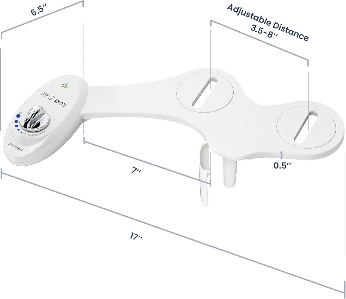 NEO 110 - Non-Electric Bidet Attachment for Toilet Seat, White
