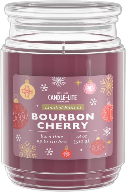 Candle-lite Scented Candles, Saltwater Lotus Fragrance, One 18 oz. Single-Wick Aromatherapy Candle with 110 Hours of Burn Time, White Color