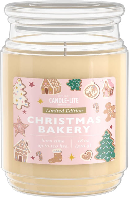 Candle-lite Scented Candles, Saltwater Lotus Fragrance, One 18 oz. Single-Wick Aromatherapy Candle with 110 Hours of Burn Time, White Color