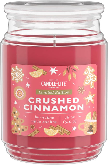 Candle-lite Scented Candles, Saltwater Lotus Fragrance, One 18 oz. Single-Wick Aromatherapy Candle with 110 Hours of Burn Time, White Color