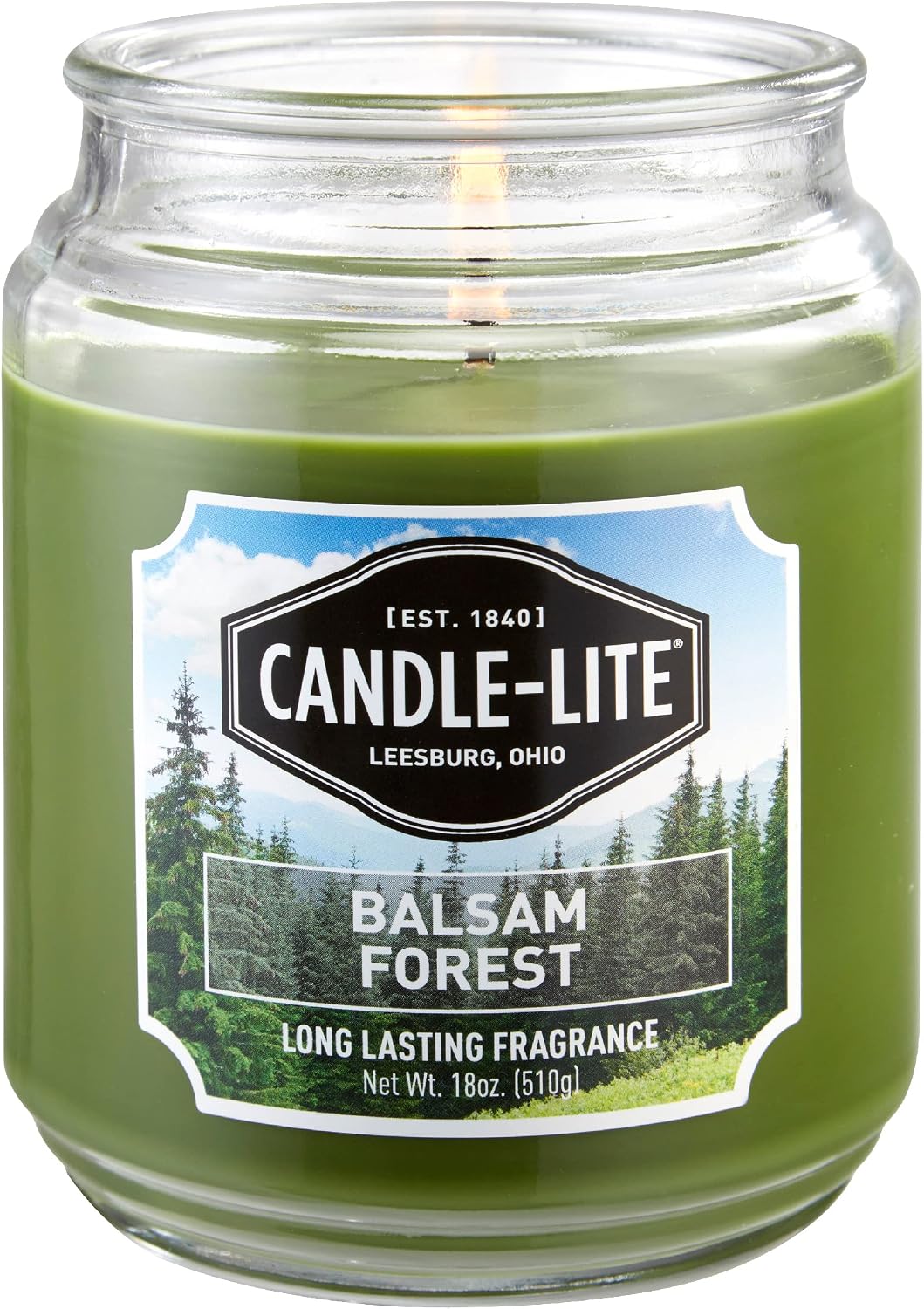 Candle-lite Scented Candles, Saltwater Lotus Fragrance, One 18 oz. Single-Wick Aromatherapy Candle with 110 Hours of Burn Time, White Color