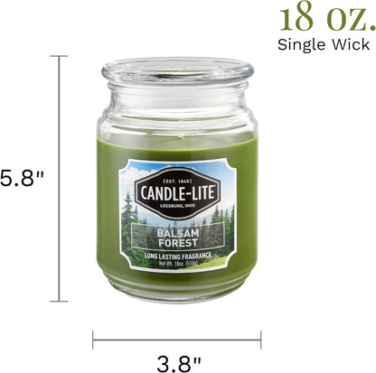 Candle-lite Scented Candles, Saltwater Lotus Fragrance, One 18 oz. Single-Wick Aromatherapy Candle with 110 Hours of Burn Time, White Color