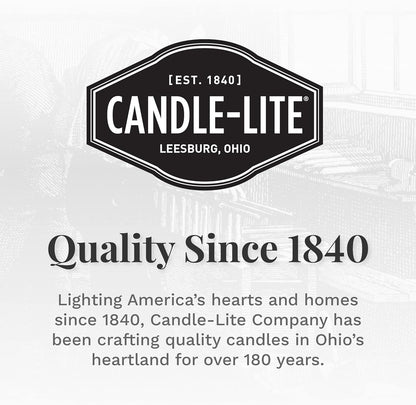 Candle-lite Scented Candles, Saltwater Lotus Fragrance, One 18 oz. Single-Wick Aromatherapy Candle with 110 Hours of Burn Time, White Color