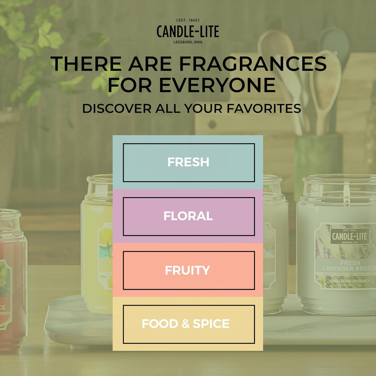 Candle-lite Scented Candles, Saltwater Lotus Fragrance, One 18 oz. Single-Wick Aromatherapy Candle with 110 Hours of Burn Time, White Color