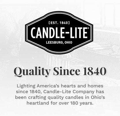 Candle-lite Scented Candles, Saltwater Lotus Fragrance, One 18 oz. Single-Wick Aromatherapy Candle with 110 Hours of Burn Time, White Color