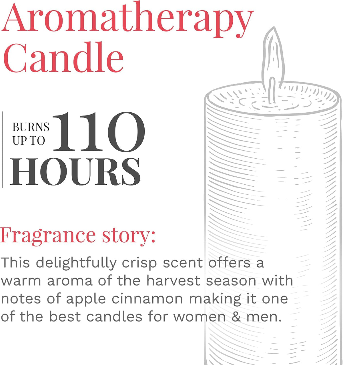 Candle-lite Scented Candles, Saltwater Lotus Fragrance, One 18 oz. Single-Wick Aromatherapy Candle with 110 Hours of Burn Time, White Color