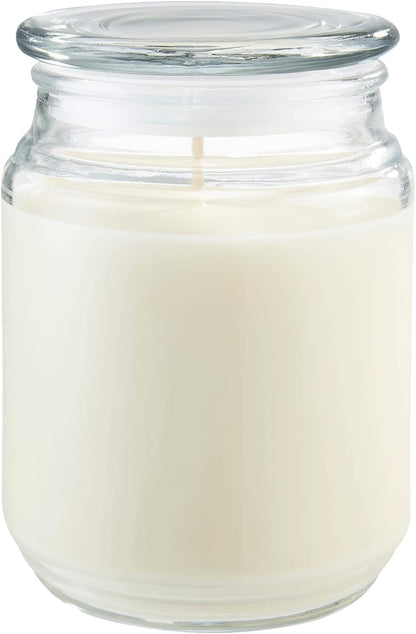 Candle-lite Scented Candles, Saltwater Lotus Fragrance, One 18 oz. Single-Wick Aromatherapy Candle with 110 Hours of Burn Time, White Color