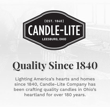 Candle-lite Scented Candles, Saltwater Lotus Fragrance, One 18 oz. Single-Wick Aromatherapy Candle with 110 Hours of Burn Time, White Color