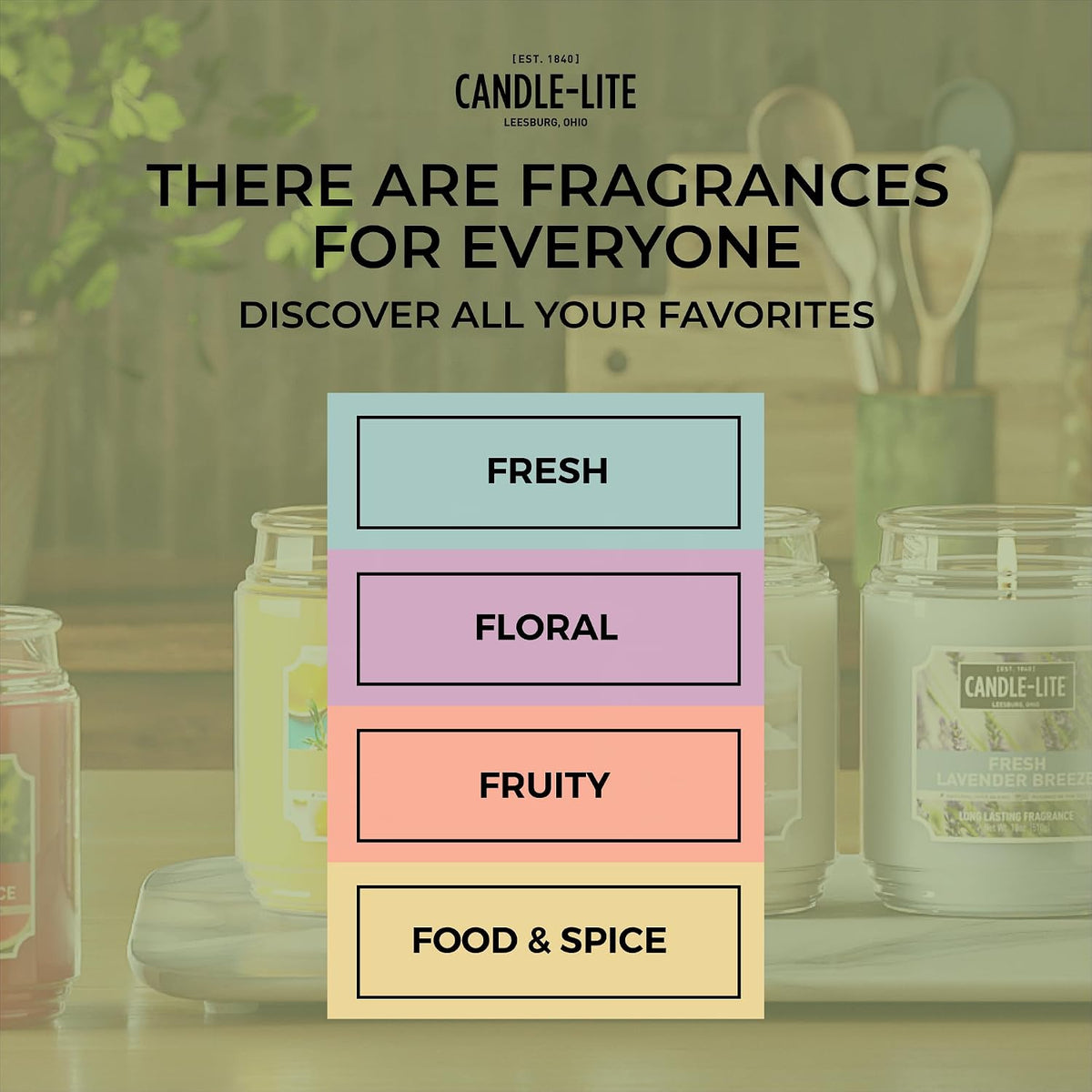 Candle-lite Scented Candles, Saltwater Lotus Fragrance, One 18 oz. Single-Wick Aromatherapy Candle with 110 Hours of Burn Time, White Color