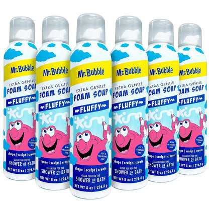 Extra Gentle Foam Soap - Fragrance Free Kids Hand and Body Wash 8OZ, Pack of 6