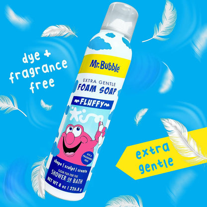 Extra Gentle Foam Soap - Fragrance Free Kids Hand and Body Wash 8OZ, Pack of 6