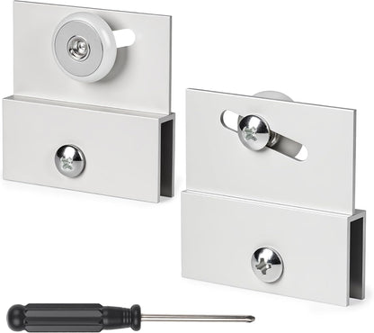 Shower Door Rollers,M 6054 Sliding Glass Door Rollers – Frameless Shower Doors Top Bracket Roller Assembly with 3/4” Shower Door Wheels, Ball Bearings, Chrome Aluminum for Sliding Glass Door