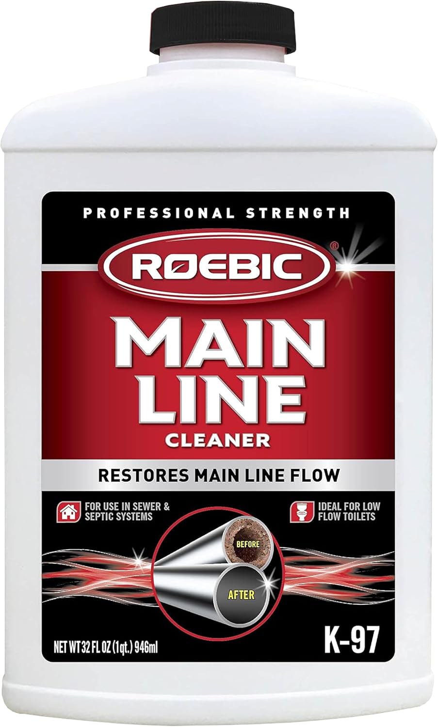 K-97 Main Line Cleaner with Bacteria & Enzymes, 32 fl oz