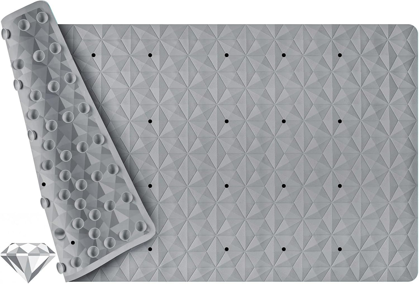Non Slip Bathtub Mat for Bath Tub Shower - 241 Vacuum Suction Cups