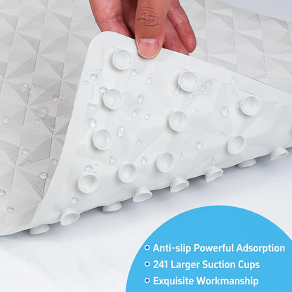 Non Slip Bathtub Mat for Bath Tub Shower - 241 Vacuum Suction Cups