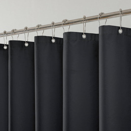 1 Pack Water-Repellent Fabric Shower Curtain Liner, 72x72 White