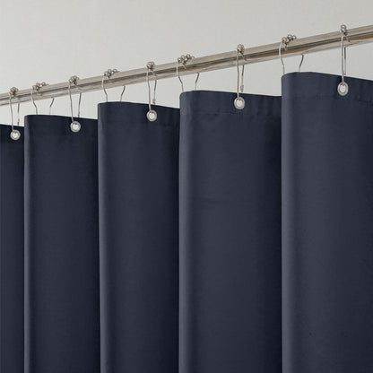 1 Pack Water-Repellent Fabric Shower Curtain Liner, 72x72 White