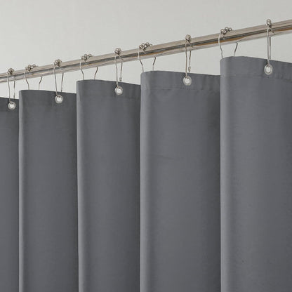 1 Pack Water-Repellent Fabric Shower Curtain Liner, 72x72 White