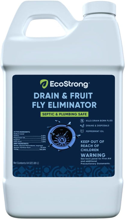 Fruit Fly Drain Treatment | Drain Fly Eliminator | Eliminates Gnats, Sewer Flies and More - Works in All Drains - 32 Fl Oz