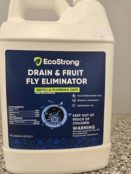 Fruit Fly Drain Treatment | Drain Fly Eliminator | Eliminates Gnats, Sewer Flies and More - Works in All Drains - 32 Fl Oz