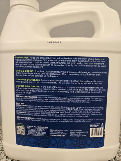 Fruit Fly Drain Treatment | Drain Fly Eliminator | Eliminates Gnats, Sewer Flies and More - Works in All Drains - 32 Fl Oz
