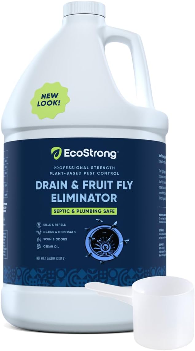 Fruit Fly Drain Treatment | Drain Fly Eliminator | Eliminates Gnats, Sewer Flies and More - Works in All Drains - 32 Fl Oz