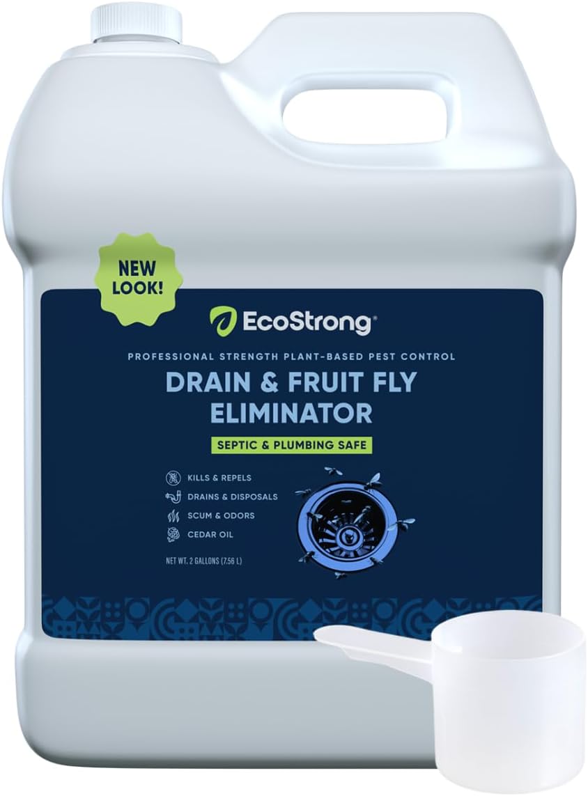 Fruit Fly Drain Treatment | Drain Fly Eliminator | Eliminates Gnats, Sewer Flies and More - Works in All Drains - 32 Fl Oz