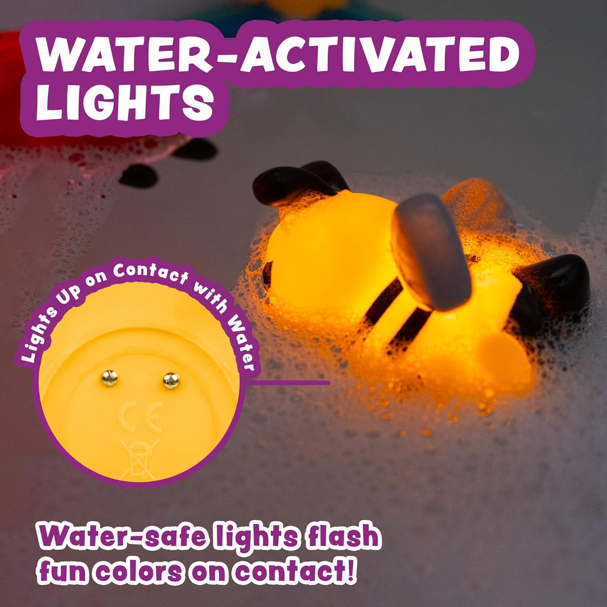 ® Ocean Rescue™ Vehicles Light Up Bath Toys, 6 Pack | Water-Activated Light Up Toys Flash & Change Color | Easy-Grip Baby & Toddler Bath Toys | Sensory Toys with Bath Lights for Kids Bath