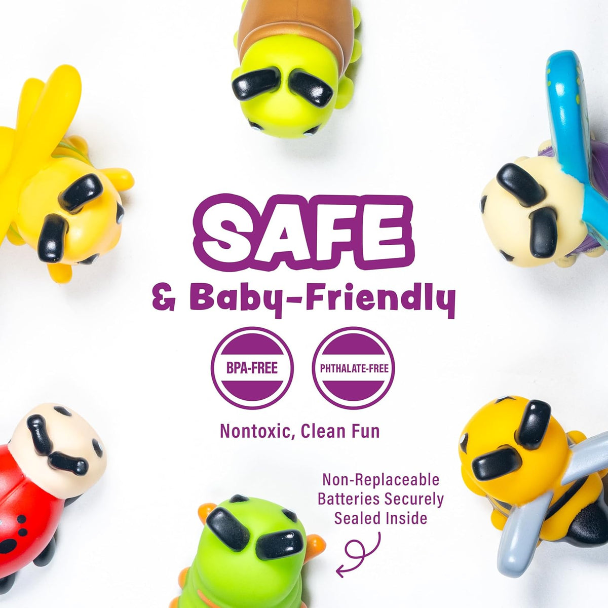 ® Ocean Rescue™ Vehicles Light Up Bath Toys, 6 Pack | Water-Activated Light Up Toys Flash & Change Color | Easy-Grip Baby & Toddler Bath Toys | Sensory Toys with Bath Lights for Kids Bath