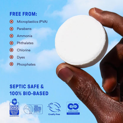 100% Plastic Free Toilet Bowl Cleaner Tablets Set, Lemon Cedar | Removes Limescale, Rust & Hard Water and Toilet Ring Stains, Septic-Safe, No Chlorine Bleach, Dyes, Ammonia, or Parabens