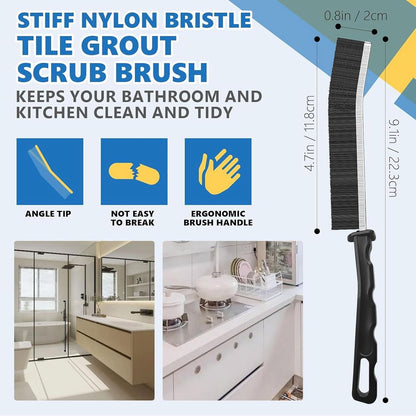 Crevice Cleaning Brush Set (12 Pack) – Hard Bristle Gap Cleaning Tool for Window Tracks, Grout & Bathroom Corners – Thin Deep Cleaning Brush for Kitchen Sink, Sliding Door Tracks & Tight Spaces