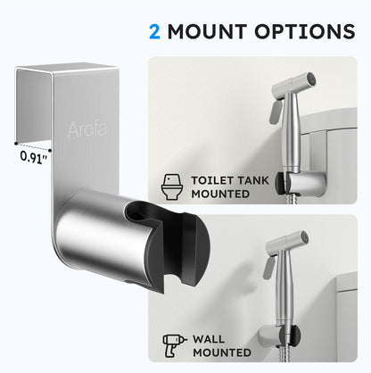 Handheld Bidet Sprayer, Bidet Attachment for Toilet, Brushed Nickel