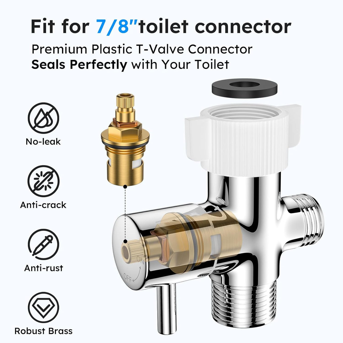 Handheld Bidet Sprayer, Bidet Attachment for Toilet, Brushed Nickel