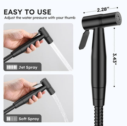 Handheld Bidet Sprayer, Bidet Attachment for Toilet, Brushed Nickel