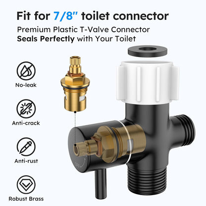 Handheld Bidet Sprayer, Bidet Attachment for Toilet, Brushed Nickel