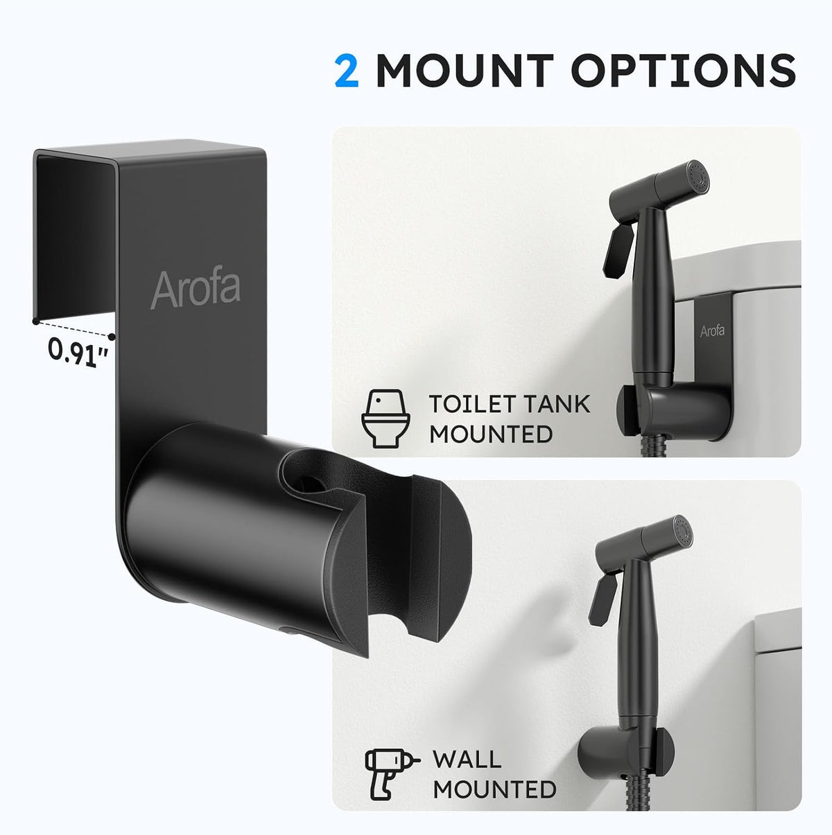 Handheld Bidet Sprayer, Bidet Attachment for Toilet, Brushed Nickel