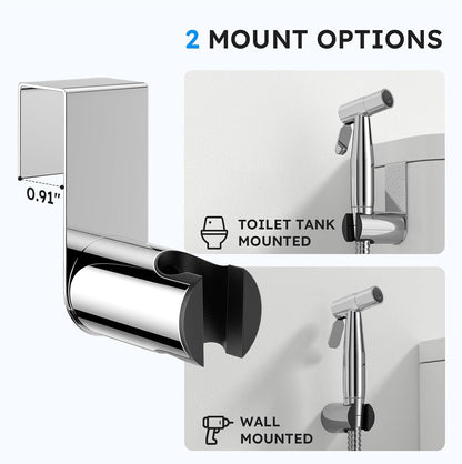 Handheld Bidet Sprayer, Bidet Attachment for Toilet, Brushed Nickel