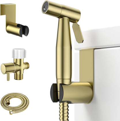 Handheld Bidet Sprayer, Bidet Attachment for Toilet, Brushed Nickel