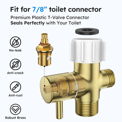 Handheld Bidet Sprayer, Bidet Attachment for Toilet, Brushed Nickel